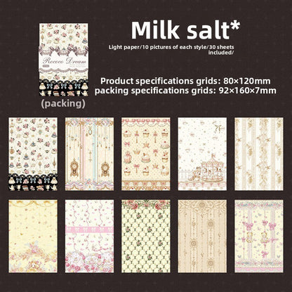 Papel rococo dream-30 pzas