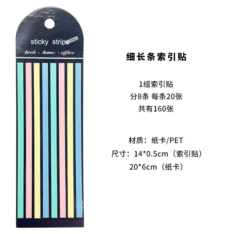 Sticky notes long strip-160 pzas