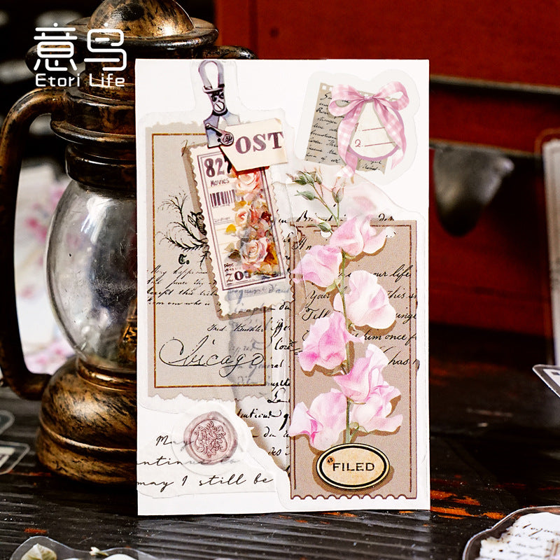 Stickers timeless botany notes-40 pzas