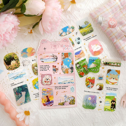 Stickers happy pets-4 pzas