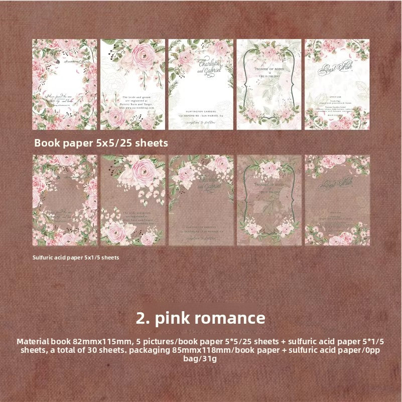 Block decopaper roses-30 pzas