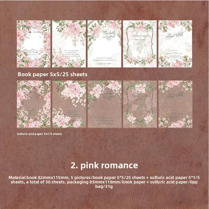 Block decopaper roses-30 pzas