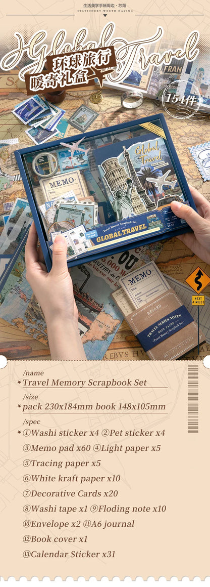 Set de papeleria Global Travel-154 pzas