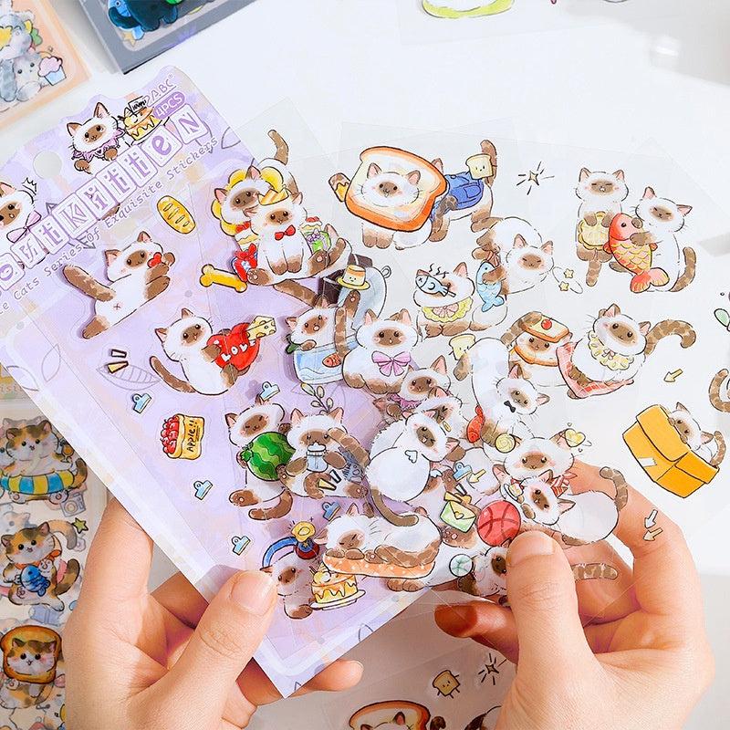Stickers gatitos cute-4 planchas