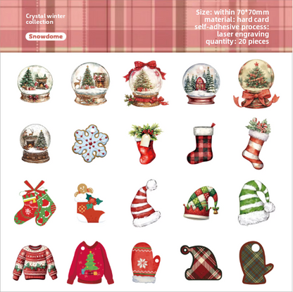 Stickers en cartonaje navideños -20 pzas