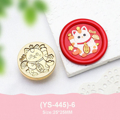 Bronce prediseñado diseño "gatos" 2.5 cm
