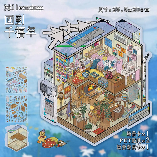 Sticker escenarios "Back to the millennium"