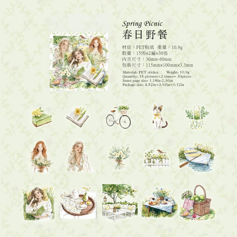 Stickers picnic-30 pzas