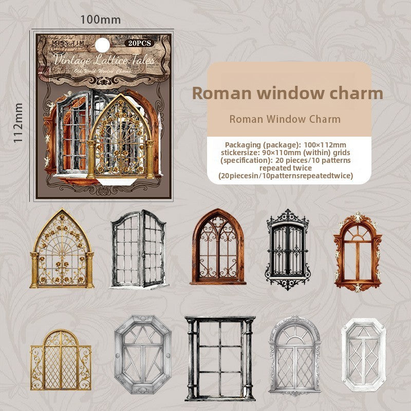 Stickers ventana vintage lattice-20 pzas