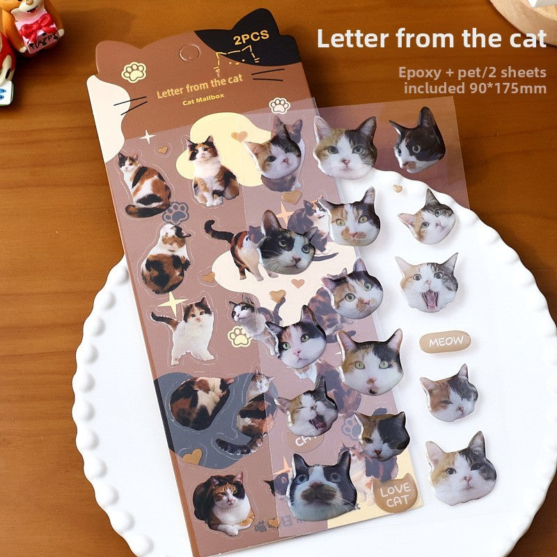 Stickers gatos 3D-2 planchas