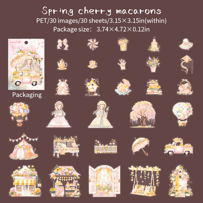 Stickers forest girls-30 pzas