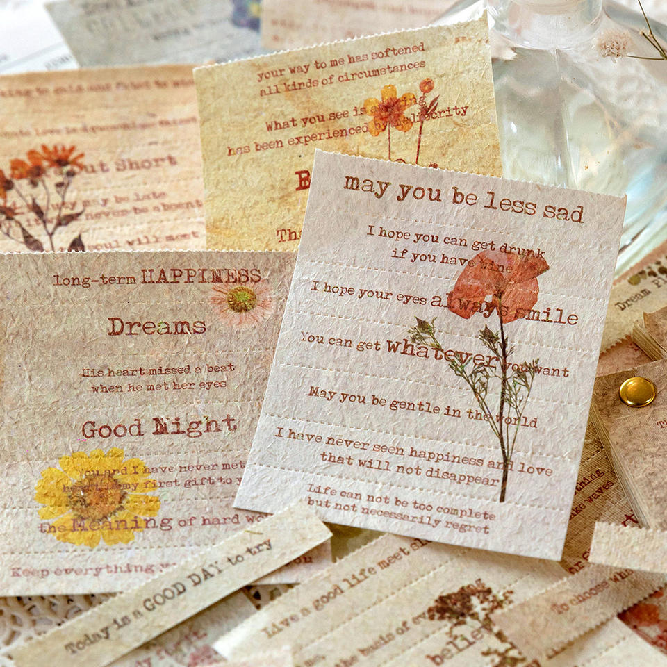 Paper Book Flower Letter-25 pzas