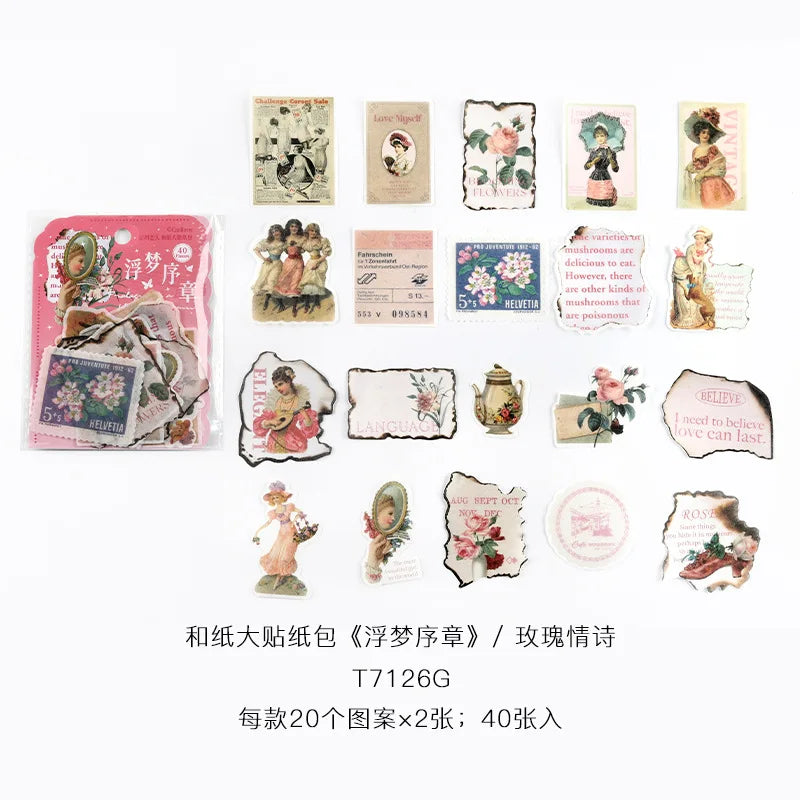Stickers washi dreams-40 pzas