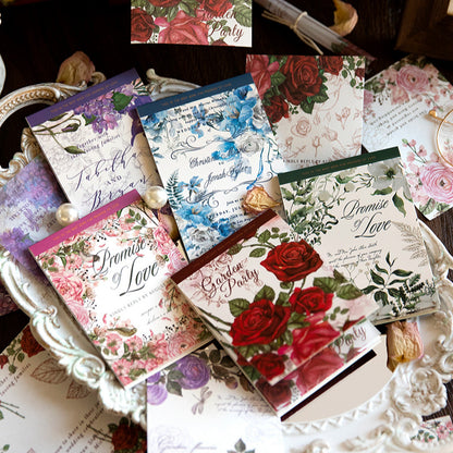 Block decopaper roses-30 pzas