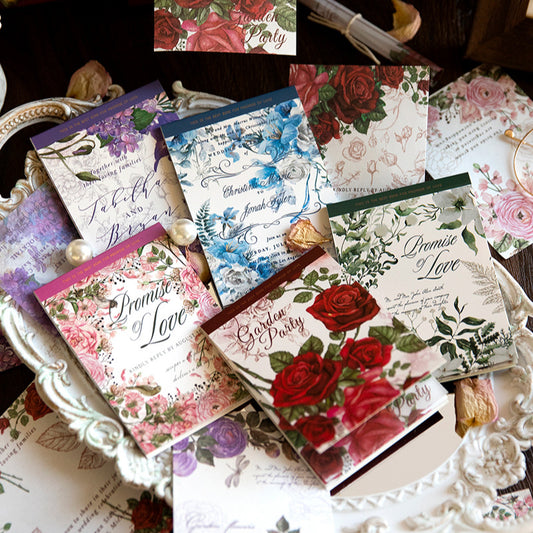 Block decopaper roses-30 pzas
