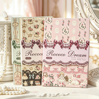 Papel rococo dream-30 pzas