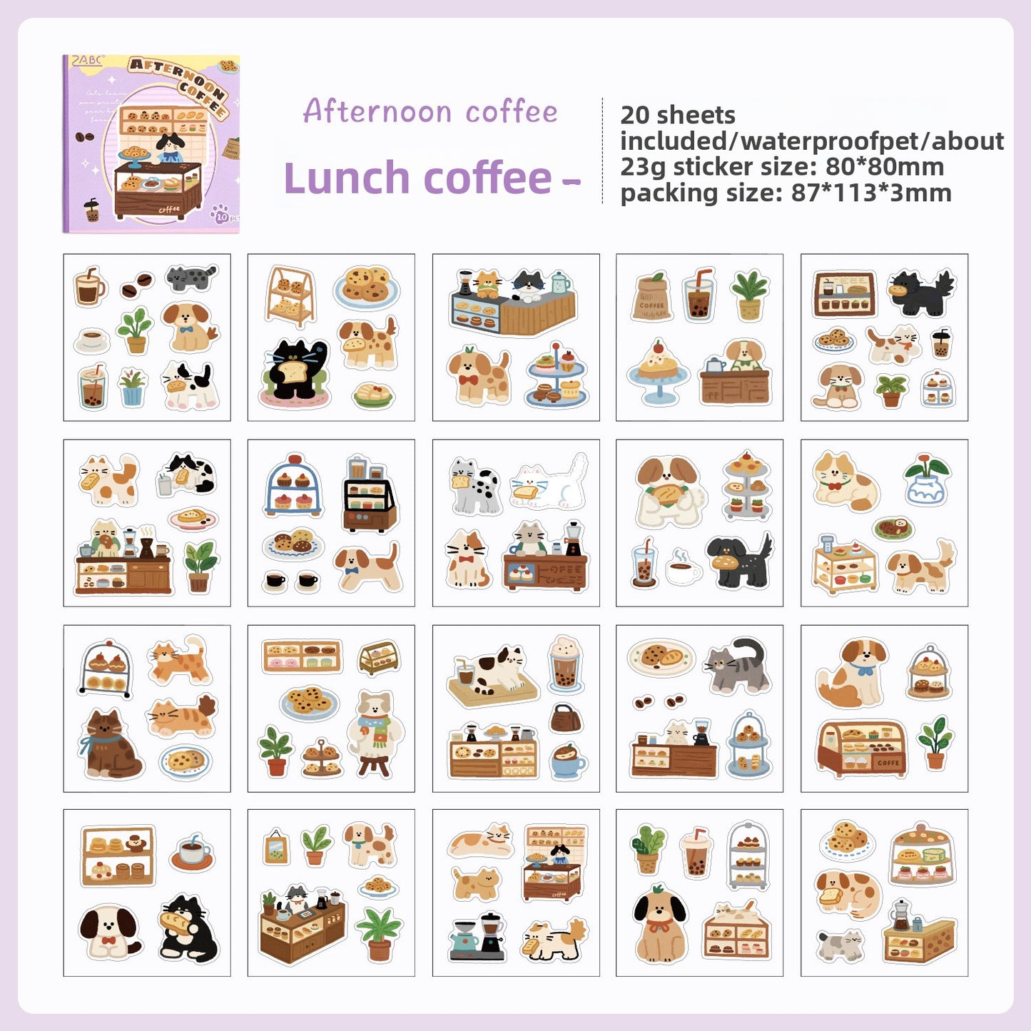 Block stickers cat-20 hojas