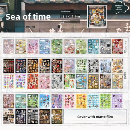 Librito de stickers japones tapa dura-45 hojas