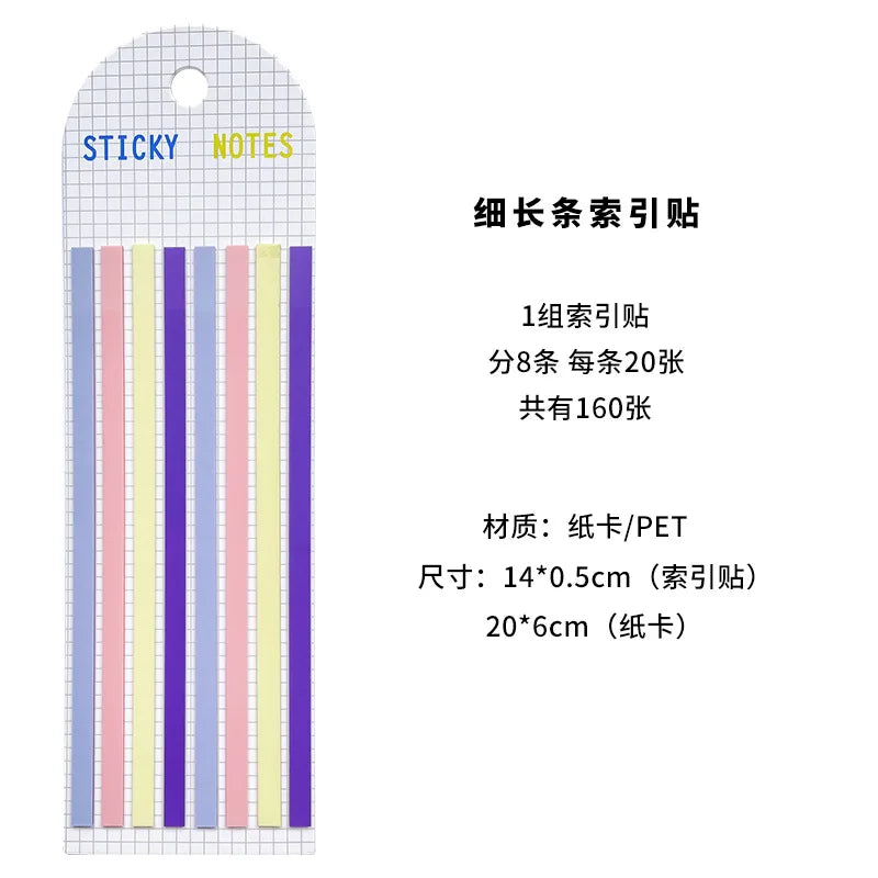 Sticky notes long strip-160 pzas