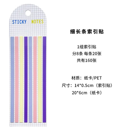 Sticky notes long strip-160 pzas