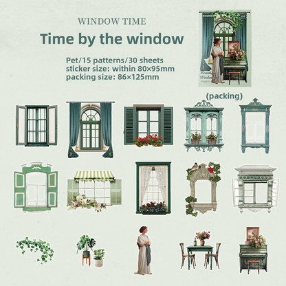 Stickers beautiful windowsill-30 pzas