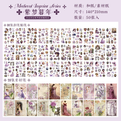 Block de stickers victorianas-50 hojas