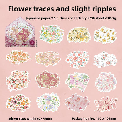 Stickers stained paper-30 pzas