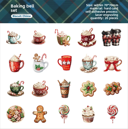 Stickers en cartonaje navideños -20 pzas