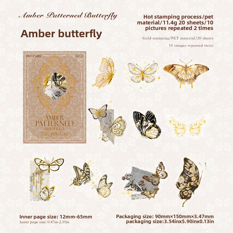 Stickers con foil dorado-20 pzas