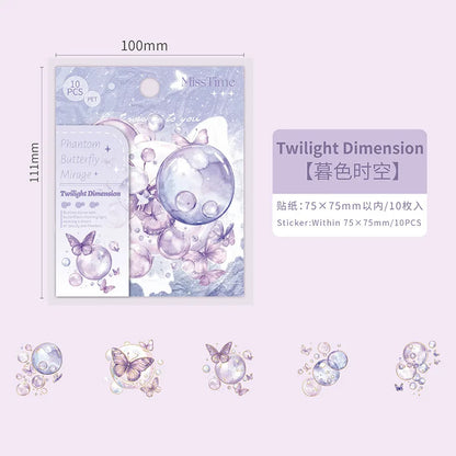 Stickers burbujas butterfly-10 pzas