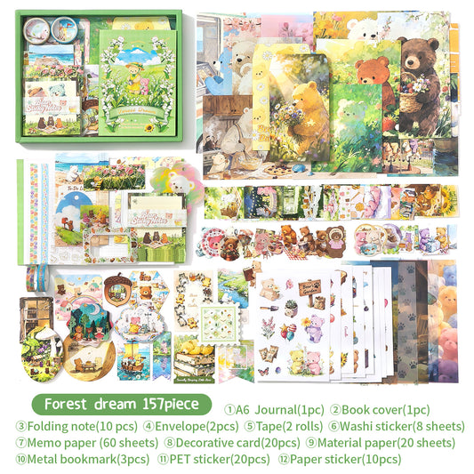 Set de papeleria forest dream-157 pzas