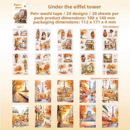 Libro de stickers Paris autumn-20 hojas