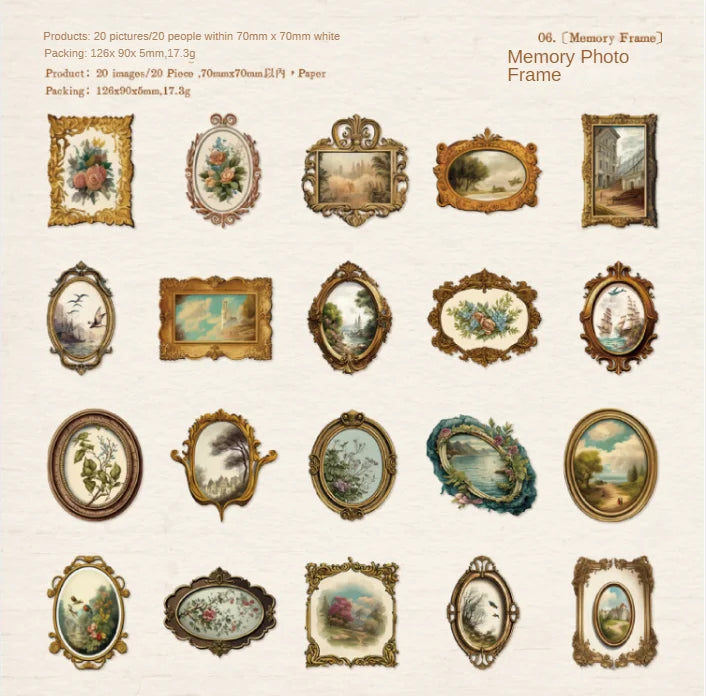Stickers en cartonaje classical private-20 pzas