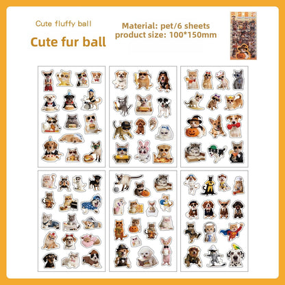 Stickers furry sweet-6 pzas