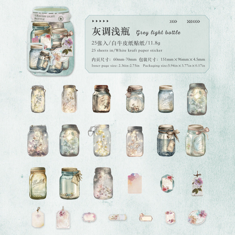 Stickers botellitas-25 pzas