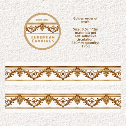 Washitape european carvings-2 metros