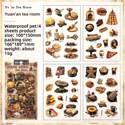 Stickers objetos vintage-4 pzas