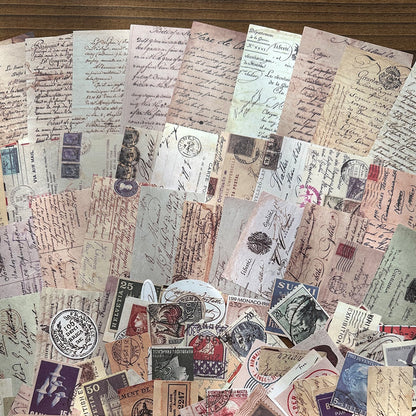 Box de papeles vintage-200 pzas