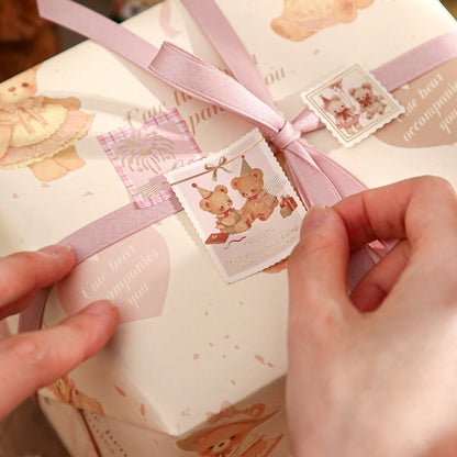 Stickers estampillas bear gift-