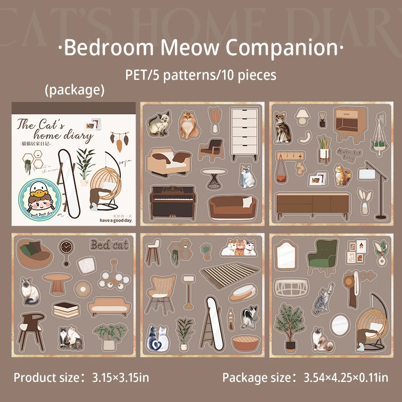 Mini revista the cat home diary-10 hojas