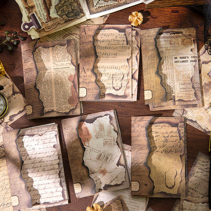 Papel vintage quemado-36 pzas