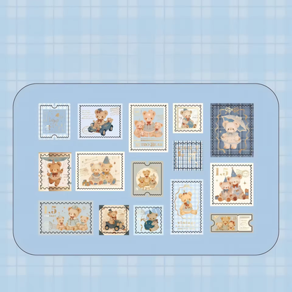 Stickers bear gift-15 pzas