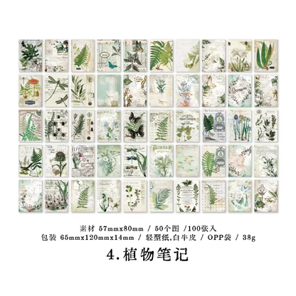 Block de papel mottled poetry vintage-100 pzas
