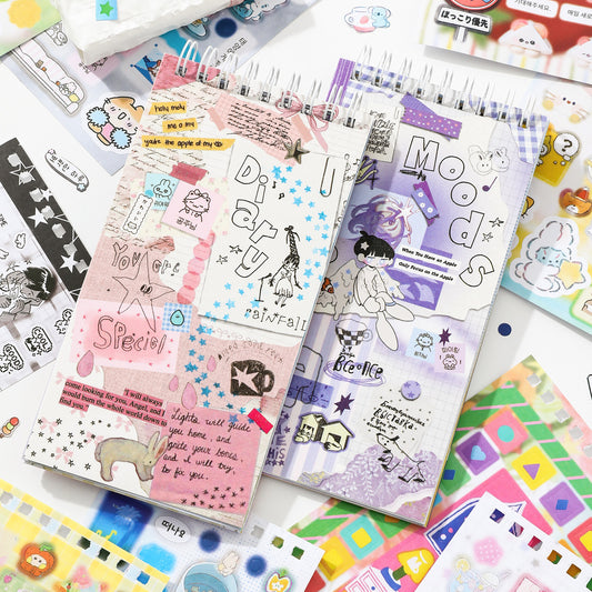 Block de stickers aestetic-20 hojas