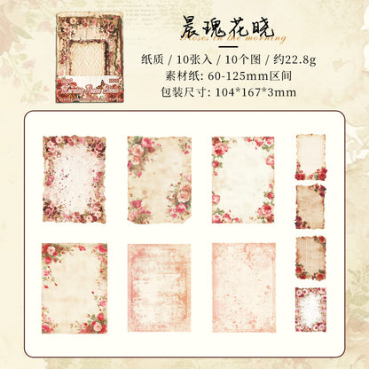 Papel texturizado vintage-10 pzas