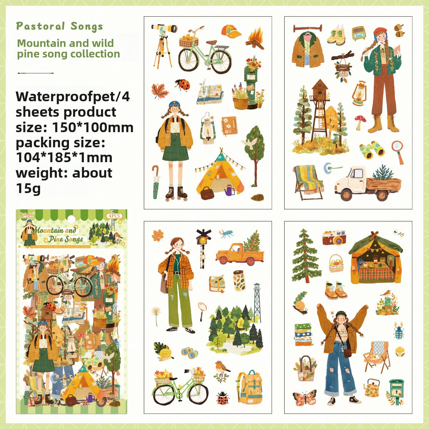 Stickers vacation-4 planchas