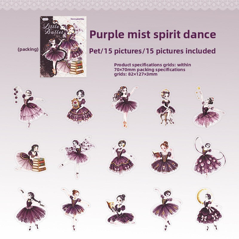 Stickers little ballet-15 pzas