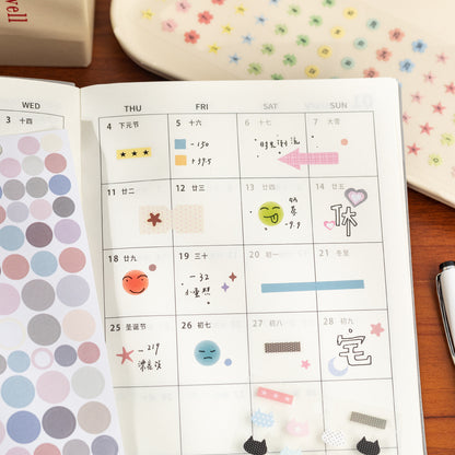 Block de stickers colorful world-25 hojas