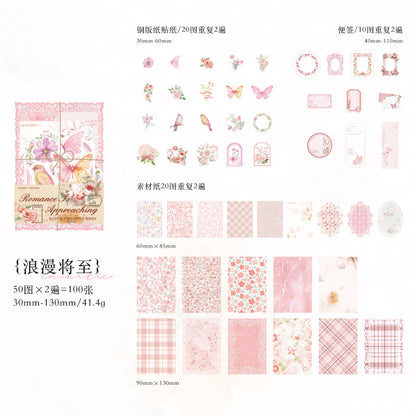Set de papeleria flower post office-100 pzas