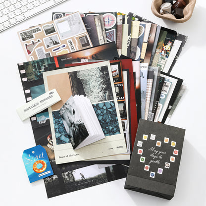 Libro Vesper nostalgic moment (Stickers, cartulinas, sobres, papeles)-28 pzas